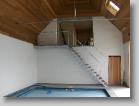 galva trap met houten treden